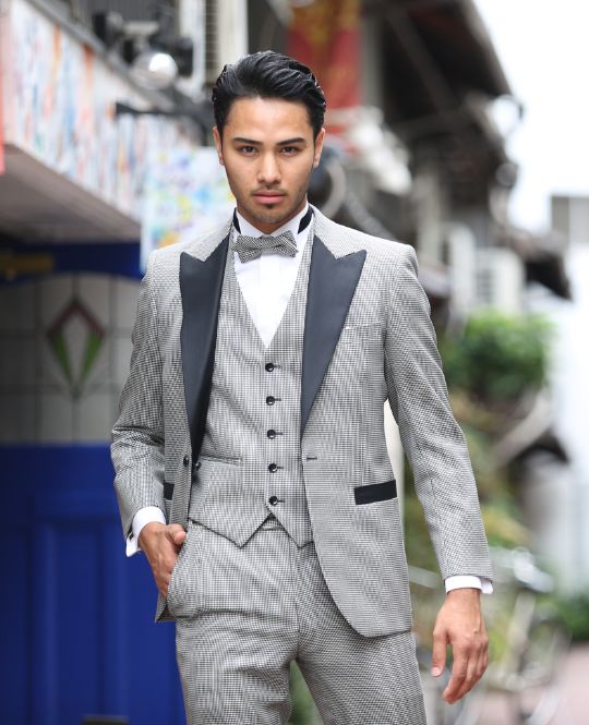 千鳥柄のタキシード