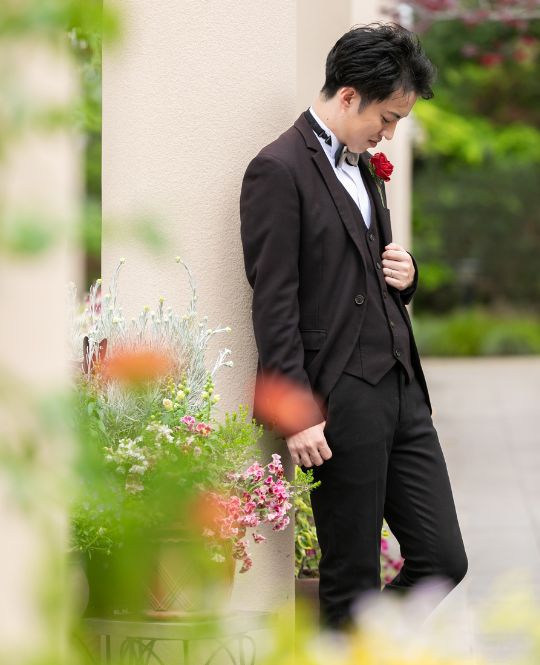 カジュアルブラックなタキシード