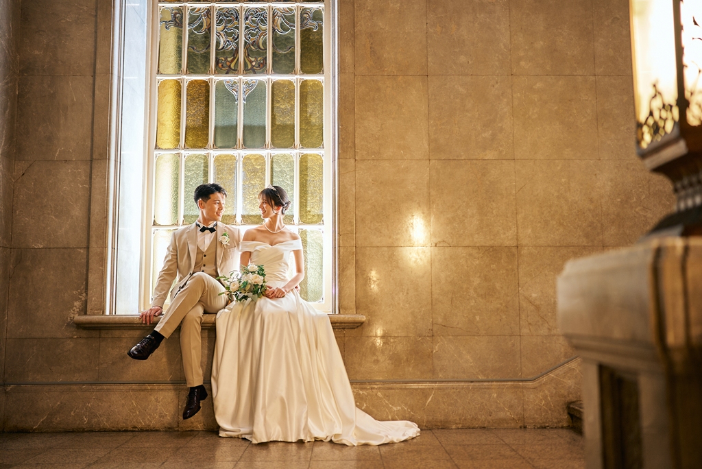 国立博物館でクラシカルなウェディングフォト