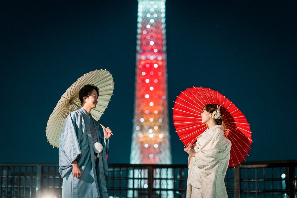 東京浅草で撮ったスカイツリーをバックにした1枚