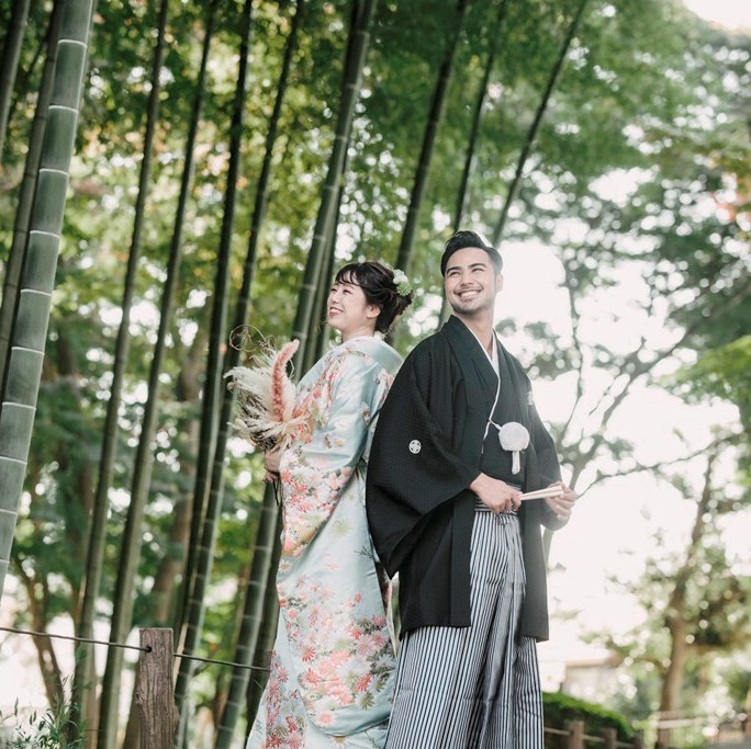 モダンスタジオ洋装前撮り＆東京ロケーション和装前撮り