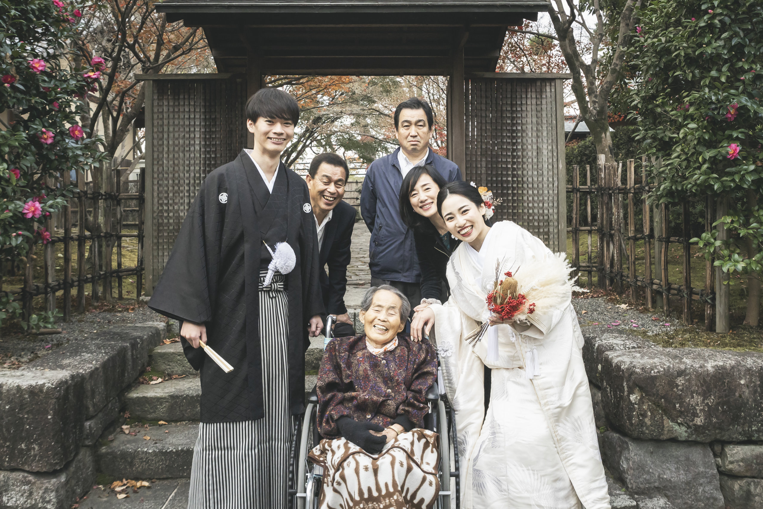 祖父母参加の撮影シーン
