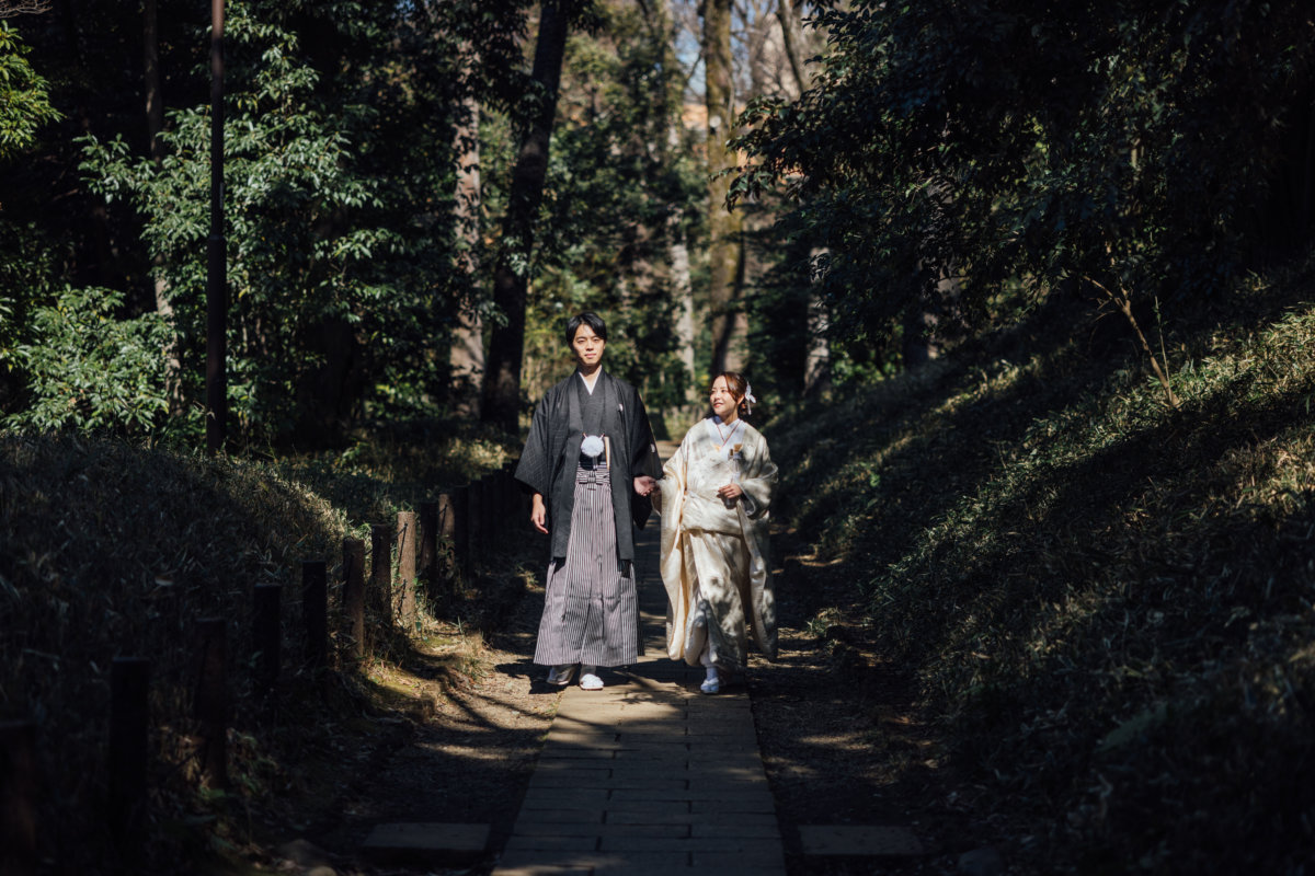 有栖川宮記念公園で撮る和装前撮り・フォトウェディング